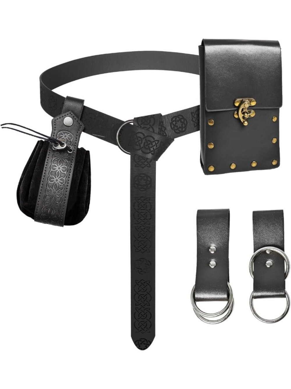 Medieval Viking Belt Pouch | Vintage Waist Bag for RenFest & Pirate Cosplay
